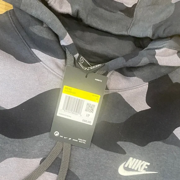 Nike Camouflage Hoodie - Black and Gray - Picture 3 of 3